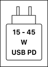 Toto zařízení podporuje rychlé nabíjení přes USB PD, jak je definováno v dokumentu USB Implementers Forum Power Delivery.
