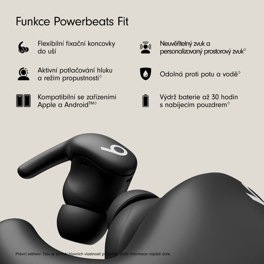 Powerbeats Fit - Wireless NC Workout Earbuds w Secure Fit - Jet Black - iSTYLE CZ