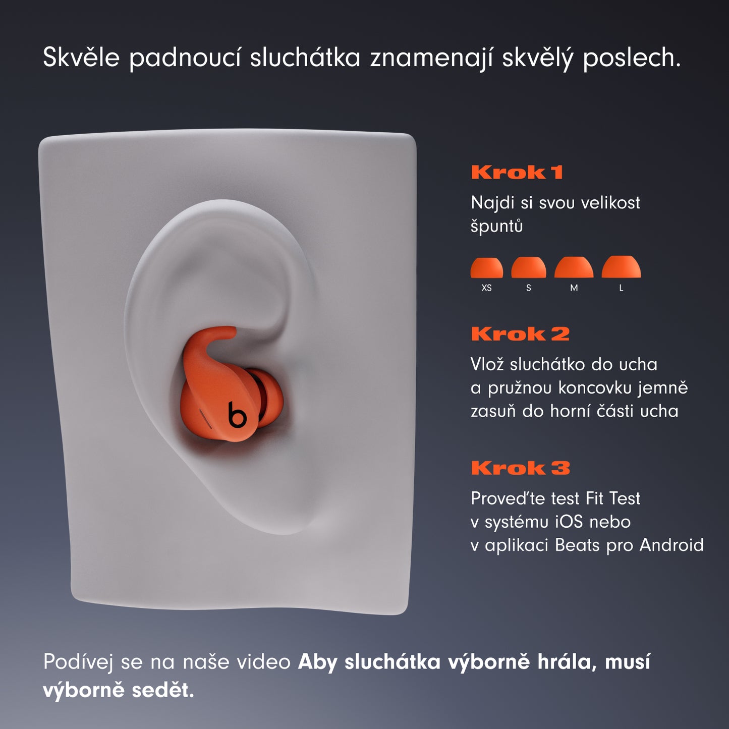 Bezdrátová sportovní sluchátka Powerbeats Fit - energicky růžová
