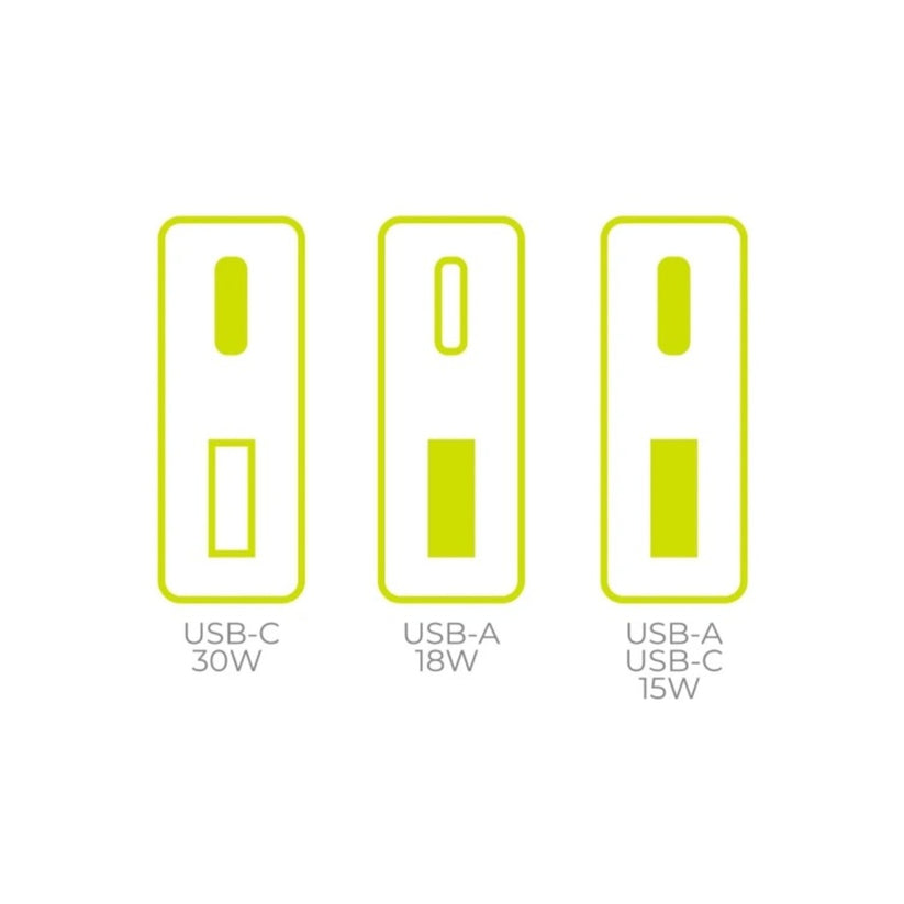 30W adaptér Mobile Origin GaN Slim Charger MO16 - bílý - iSTYLE CZ