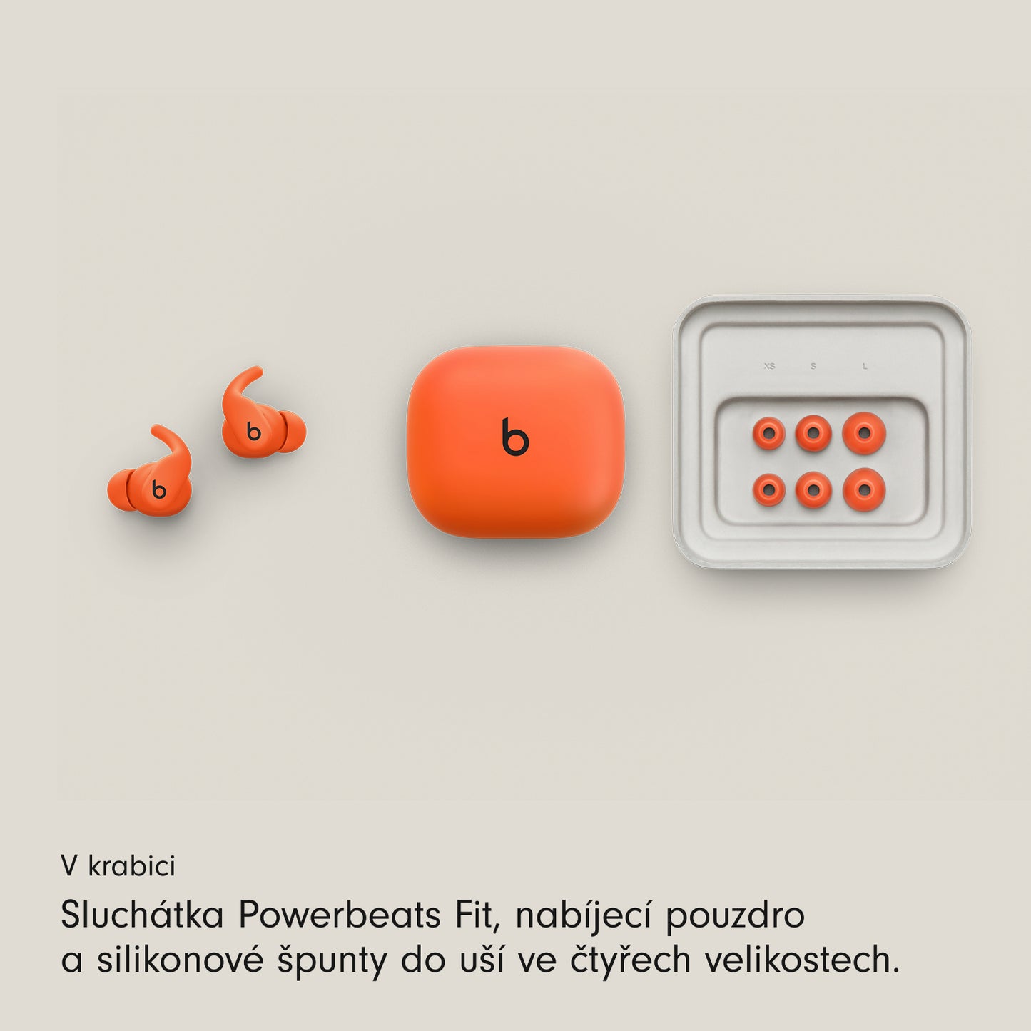Bezdrátová sportovní sluchátka Powerbeats Fit - energicky růžová