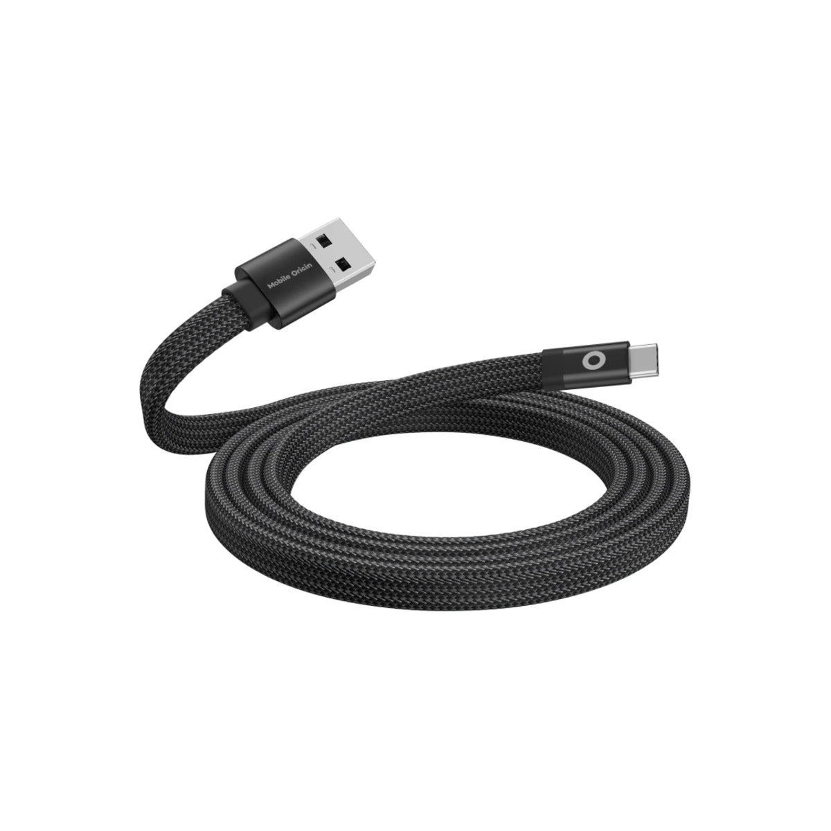 Magnetický 27W nabíjecí kabel Mobile Origin Original Flat Cable USB-A / USB-C 1m - černý - iSTYLE CZ