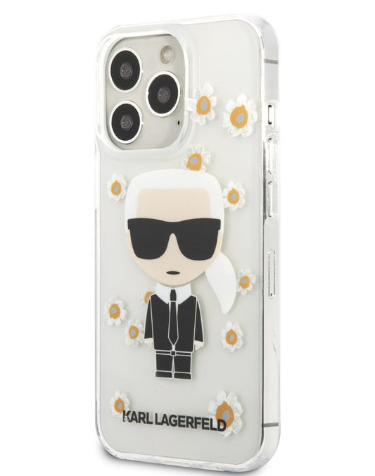 Kryt Karl Lagerfeld Ikonik Flower pro iPhone 13 Pro - průhledný - iSTYLE CZ