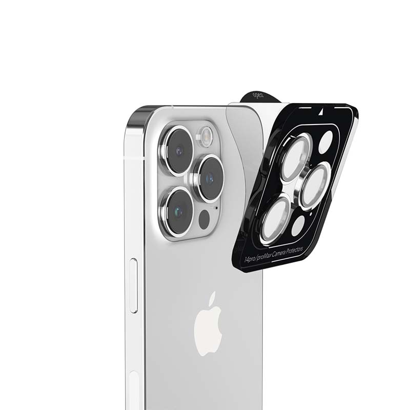 Hliníkový ochranný kryt čoček pro iPhone 14 Pro/14 Pro Max iSTYLE - stříbrný - iSTYLE CZ