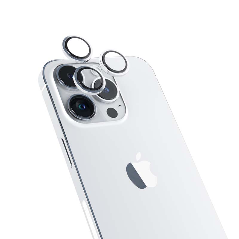 Hliníkový ochranný kryt čoček pro iPhone 14 Pro/14 Pro Max iSTYLE - stříbrný - iSTYLE CZ
