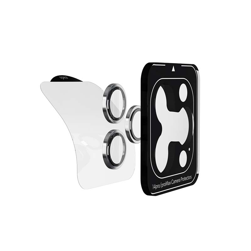 Hliníkový ochranný kryt čoček pro iPhone 14 Pro/14 Pro Max iSTYLE - stříbrný - iSTYLE CZ