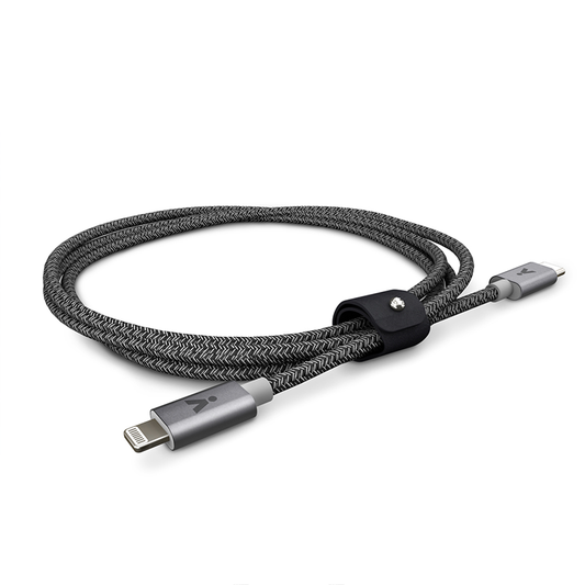 Opletený kabel USB-C na Lightning 1,2 m iSTYLE - vesmírně šedý - iSTYLE CZ