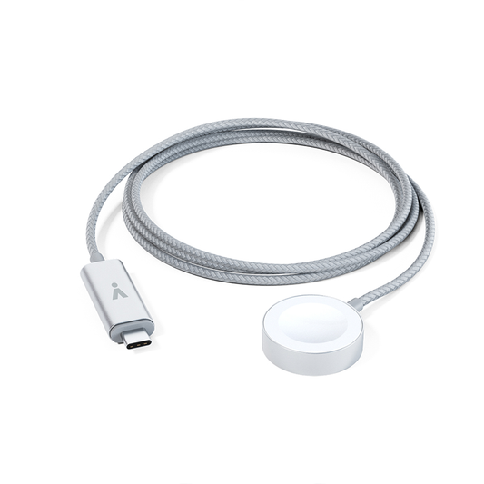 Magnetický USB-C rychlonabíjecí kabel pro Apple Watch 1,2 m iSTYLE - stříbrný - iSTYLE CZ
