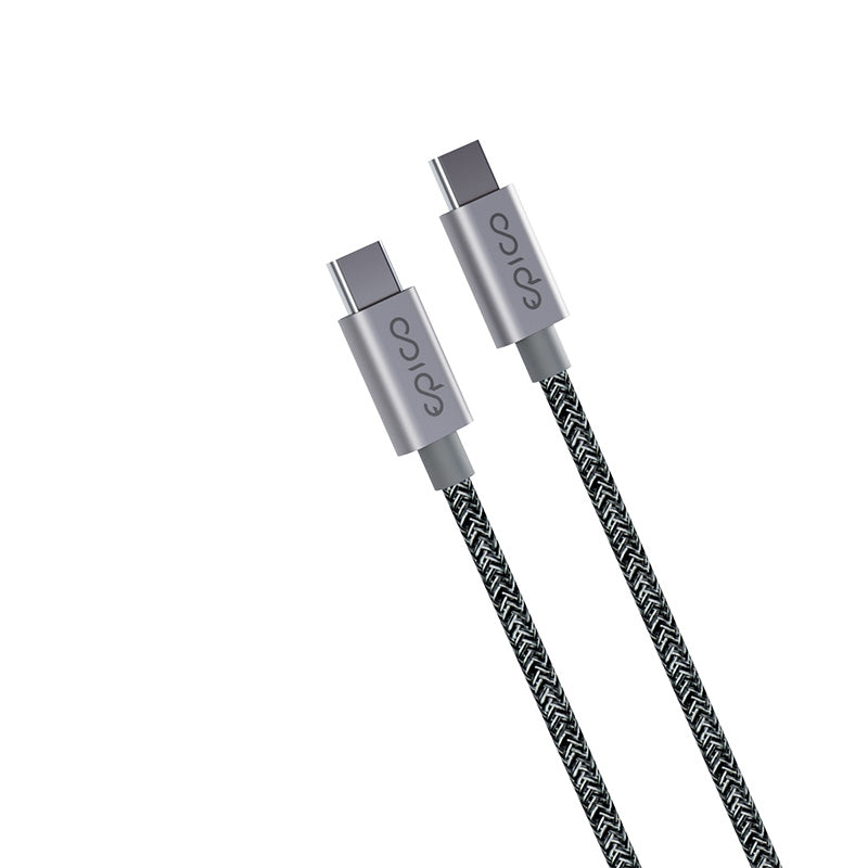 Opletený kabel USB-C na USB-C 240W 2m Epico - vesmírně šedá - iSTYLE CZ