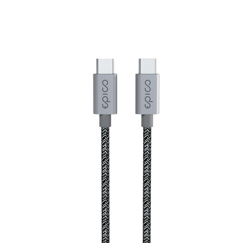 Opletený kabel USB-C na USB-C 240W 2m Epico - vesmírně šedá - iSTYLE CZ