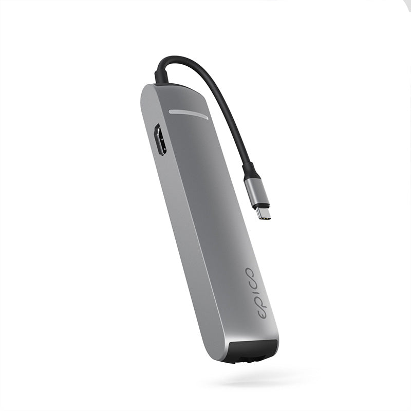 Hliníkový USB-C hub 6v1 Epico s podporou 8K - vesmírně šedý - iSTYLE CZ