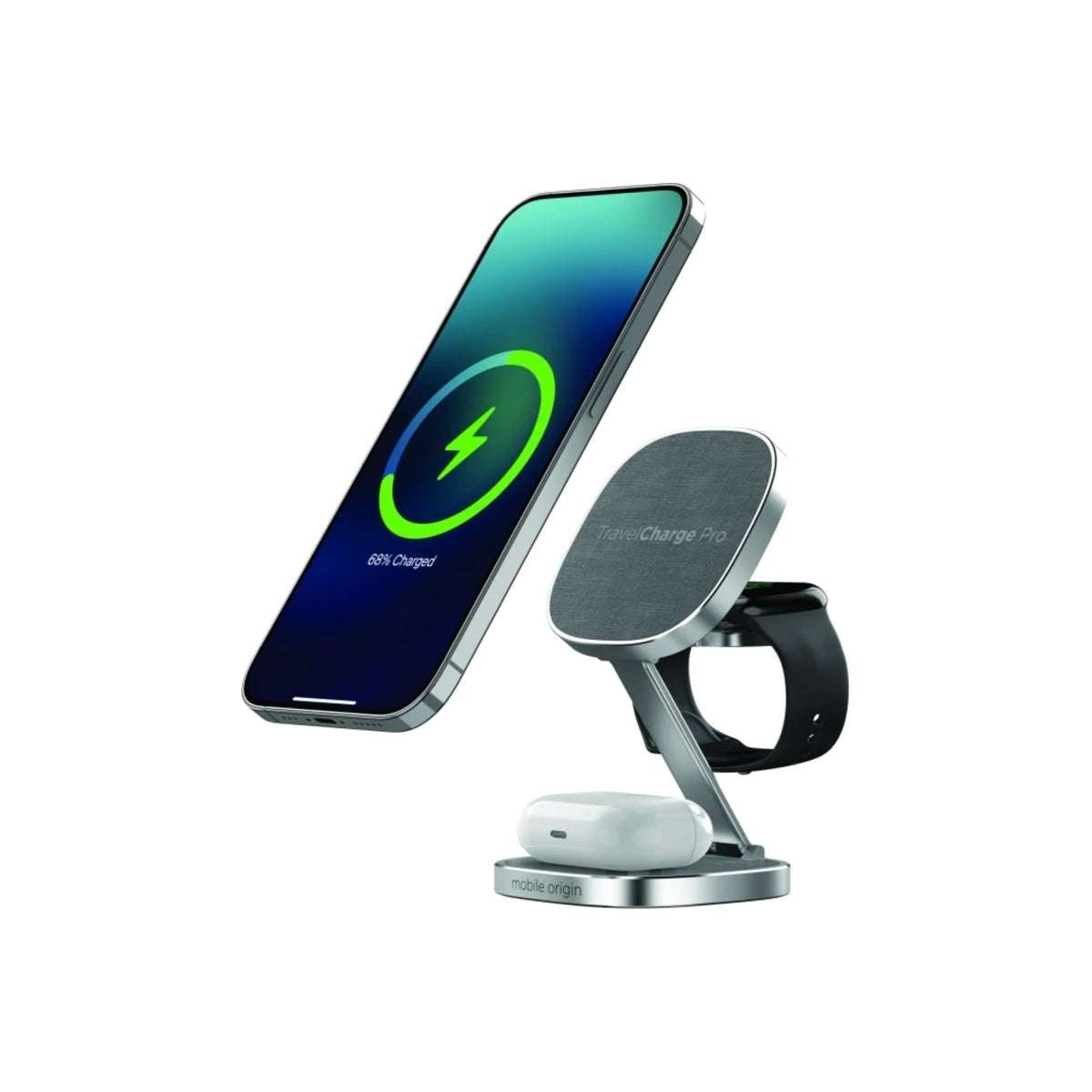 35W cestovní nabíječka GaN Mobile Origin TravelCharge PRO - stříbrná - iSTYLE CZ