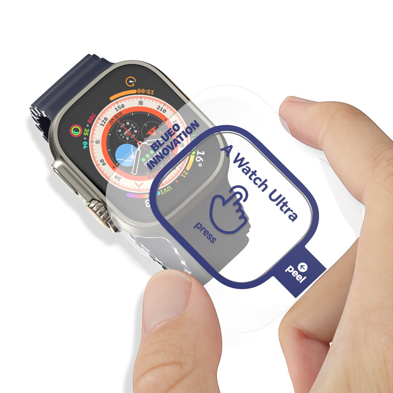 Safírové sklo s titanovým rámem pro Apple Watch Ultra Blueo - iSTYLE CZ