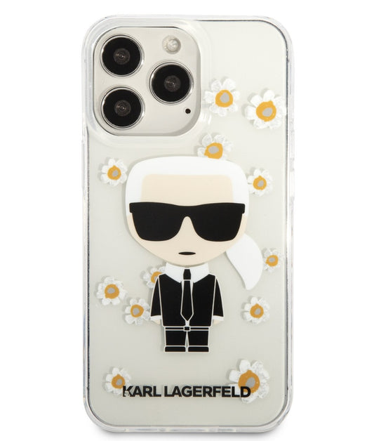 Kryt Karl Lagerfeld Ikonik Flower pro iPhone 13 Pro - průhledný - iSTYLE CZ