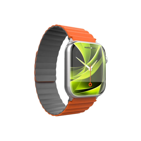 Řemínek pro Apple Watch 42/44/45/49 mm Mobile Magnetic Strap II - oranžový/šedý - iSTYLE CZ