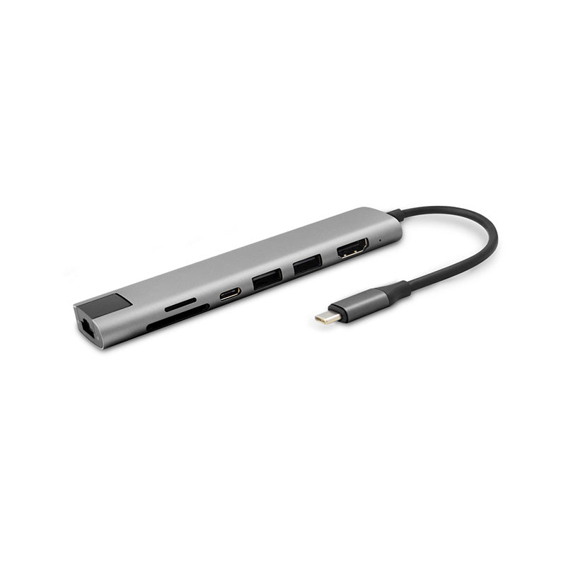 Hliníkový 8K HUB 7v1 s konektorem USB-C iSTYLE - vesmírně šedý - iSTYLE CZ