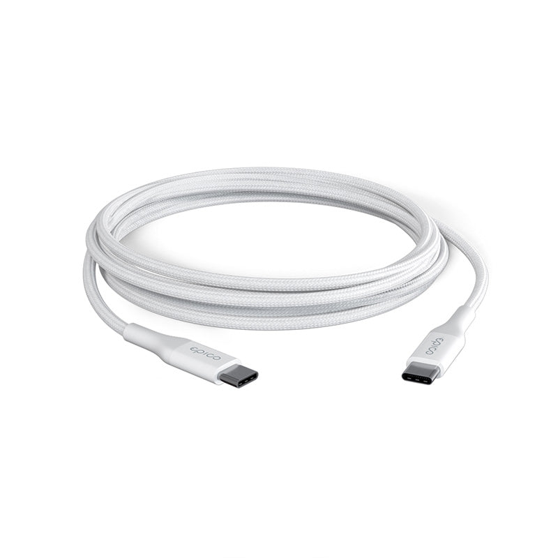 Pletený kabel USB-C PD Epico 2 m - bílý - iSTYLE CZ
