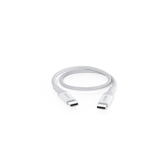 Opletený PD kabel Epico 0,3m USB-C na USB-C - bílý - iSTYLE CZ
