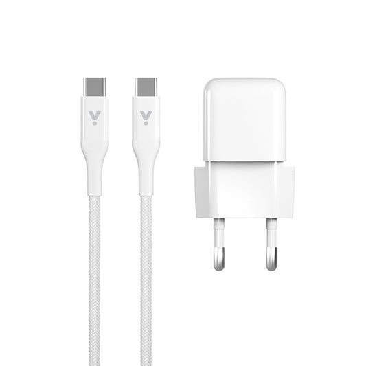 30W GaN adaptér s 1,2m USB-C kabelem iSTYLE - bílý - iSTYLE CZ