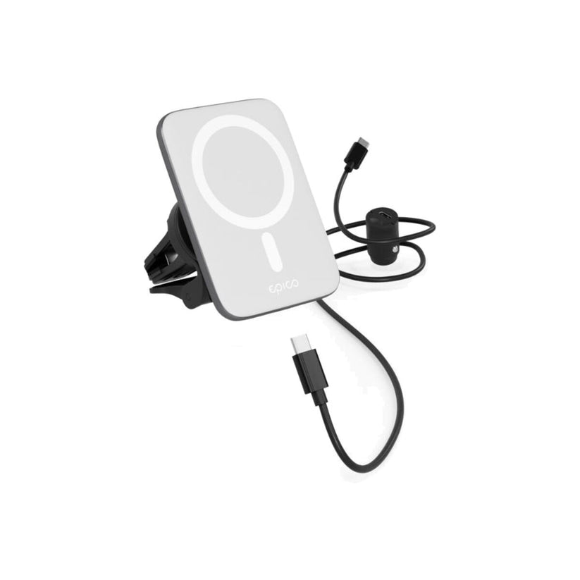 Ultratenká MagSafe nabíječka do auta iSTYLE Qi2 - stříbrná - iSTYLE CZ