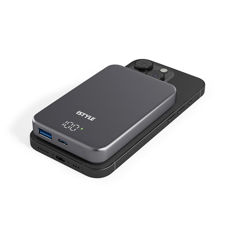 MagSafe hliníková 10 000mAh powerbanka iSTYLE Mag+ - vesmírně šedá - iSTYLE CZ