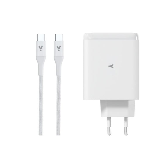 100W GaN adaptér s 2m USB-C kabelem iSTYLE - bílý - iSTYLE CZ