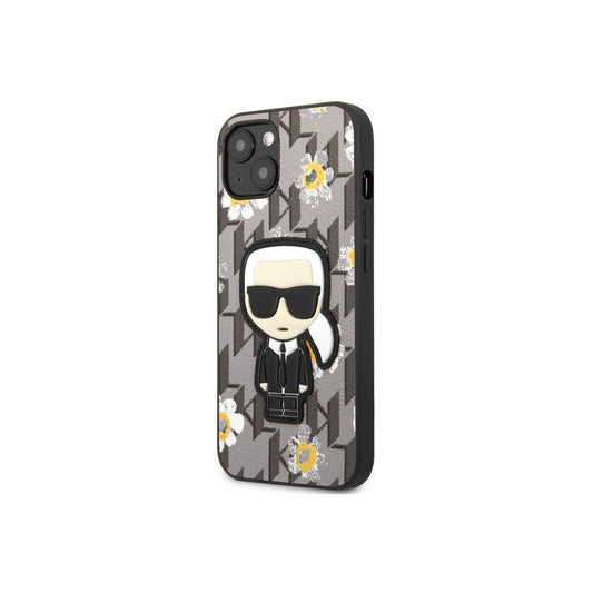 Kryt na iPhone 13 mini Karl Lagerfeld Ikonik Flower - šedý - iSTYLE CZ