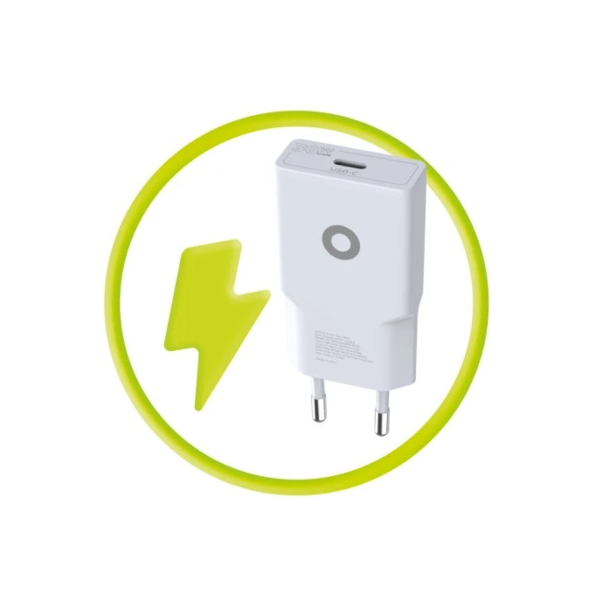 30W adaptér Mobile Origin GaN Slim Charger MO17 - bílý - iSTYLE CZ