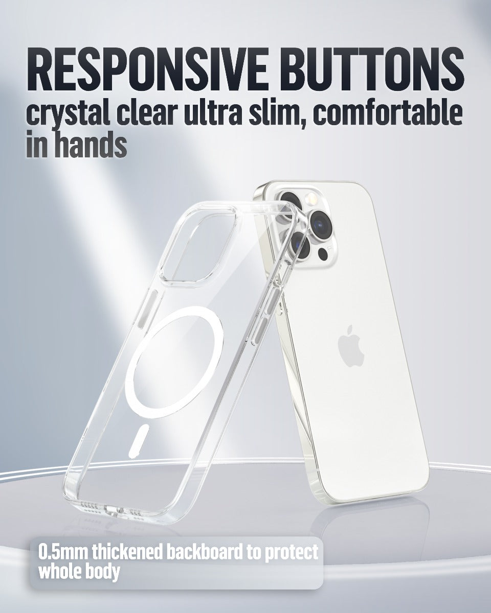 MagSafe kryt na iPhone 14 Pro Blueo Crystal Pro Drop Case - průhledný - iSTYLE CZ