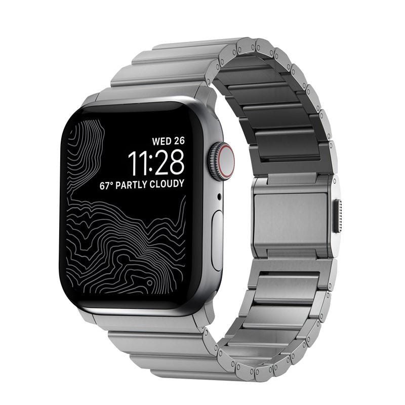 Titanový řemínek pro Apple Watch 42/44/45/49 mm Nomad Titanium - stříbrný - iSTYLE CZ