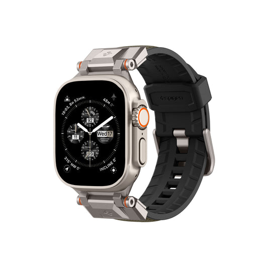 Řemínek pro Apple Watch 49mm/46mm/45mm/44mm Spigen DuraPro Armor - zelený - iSTYLE CZ