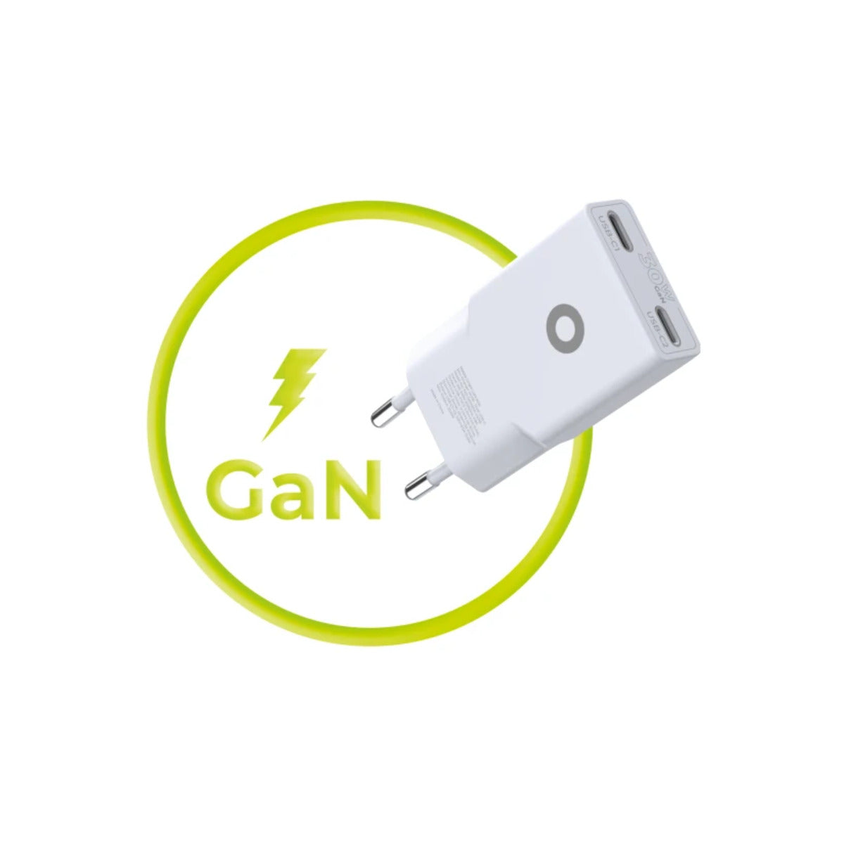 30W adaptér Mobile Origin GaN Slim Charger MO18 - bílý - iSTYLE CZ