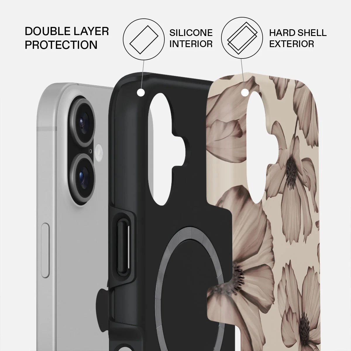 Kryt pro iPhone 17 Burga Barely Yours Tough MagSafe Case - květinový - iSTYLE CZ