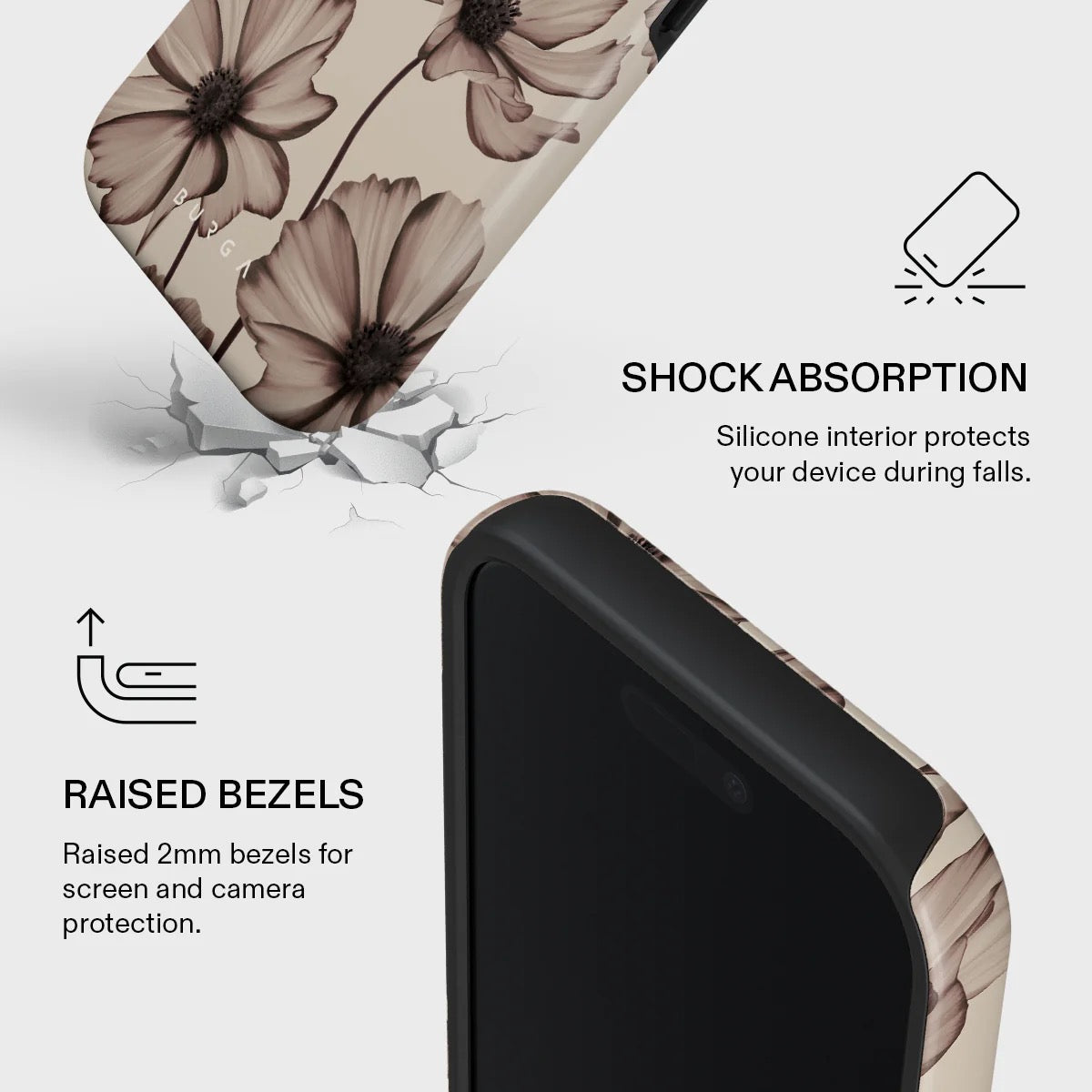 Kryt pro iPhone 17 Burga Barely Yours Tough MagSafe Case - květinový - iSTYLE CZ