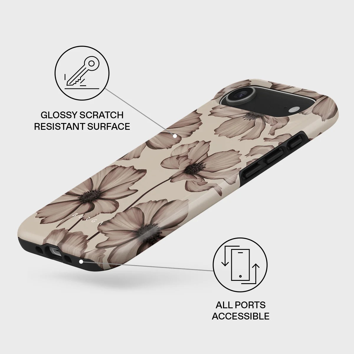Kryt pro iPhone Air Burga Barely Yours Tough MagSafe Case - květinový - iSTYLE CZ