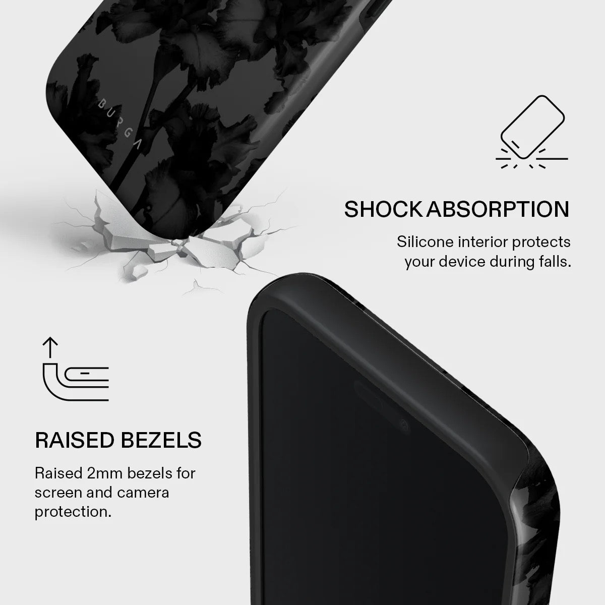 Kryt pro iPhone 17 Pro Max Burga Nocturnal Tough MagSafe Case - květinový tmavý - iSTYLE CZ