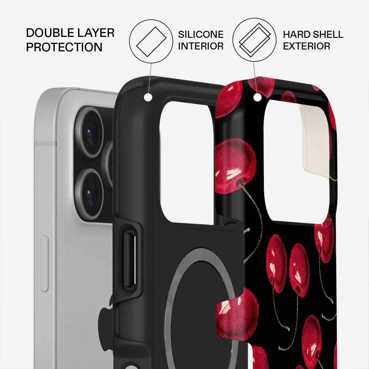 Kryt pro iPhone 17 Pro Burga Cherrybomb Tough MagSafe Case - třešeň - iSTYLE CZ