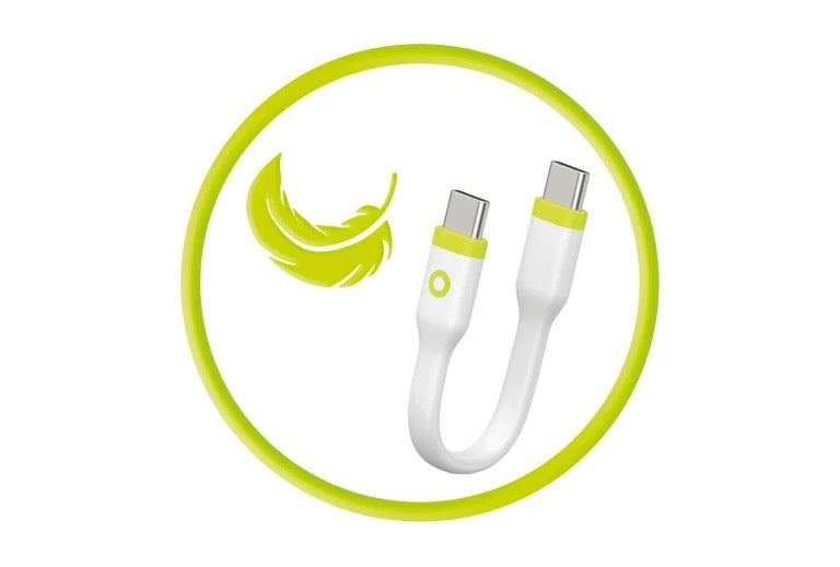 Kabel 60W Mobile Origin Compact USB-C / USB-C 10cm - bílý - iSTYLE CZ