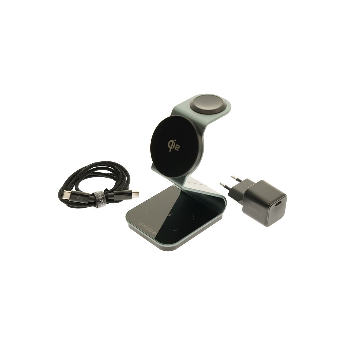 3v1 MagSafe Qi2 nabíječka Dviced se stojánkem – šedá - iSTYLE CZ