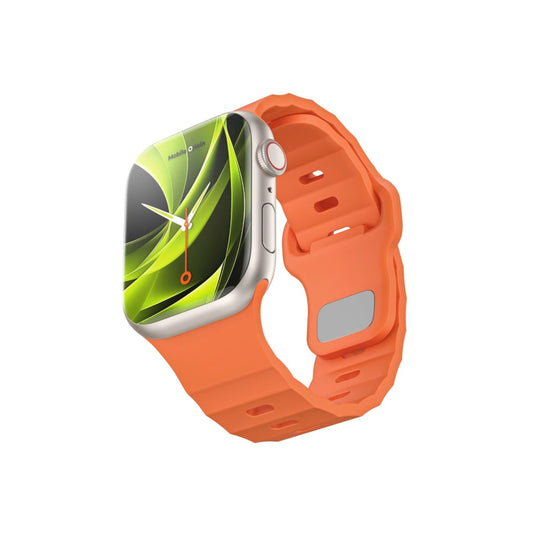 Řemínek pro Apple Watch 44/45/46/49 mm Mobile Origin FKM Strap s kovovým zapínáním - oranžový