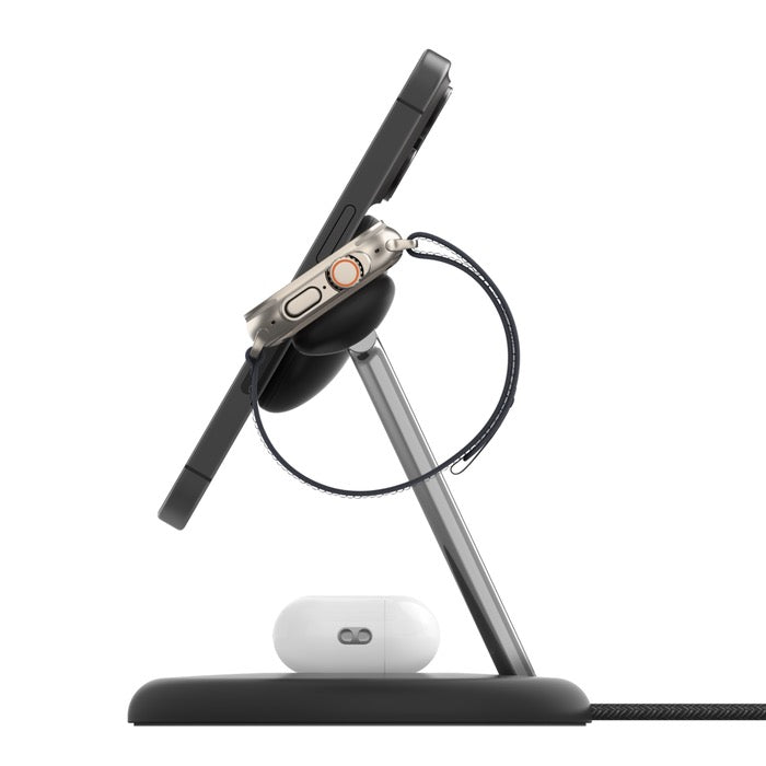 MagSafe bezdrátový nabíjecí stojan Belkin BoostCharge Pro 3in1 s Qi2 - černý - iSTYLE CZ