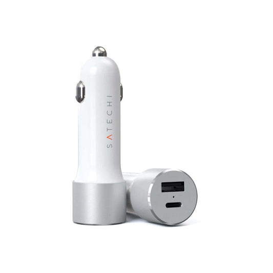 Nabíječka do auta Satechi 72W USB-C PD – stříbrná - iSTYLE CZ