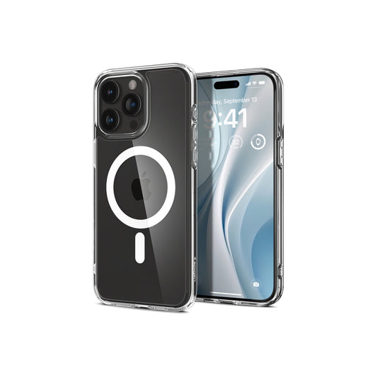 Kryt pro iPhone 15 Pro Max Spigen Crystal Hybrid MagSafe - bílý - iSTYLE CZ