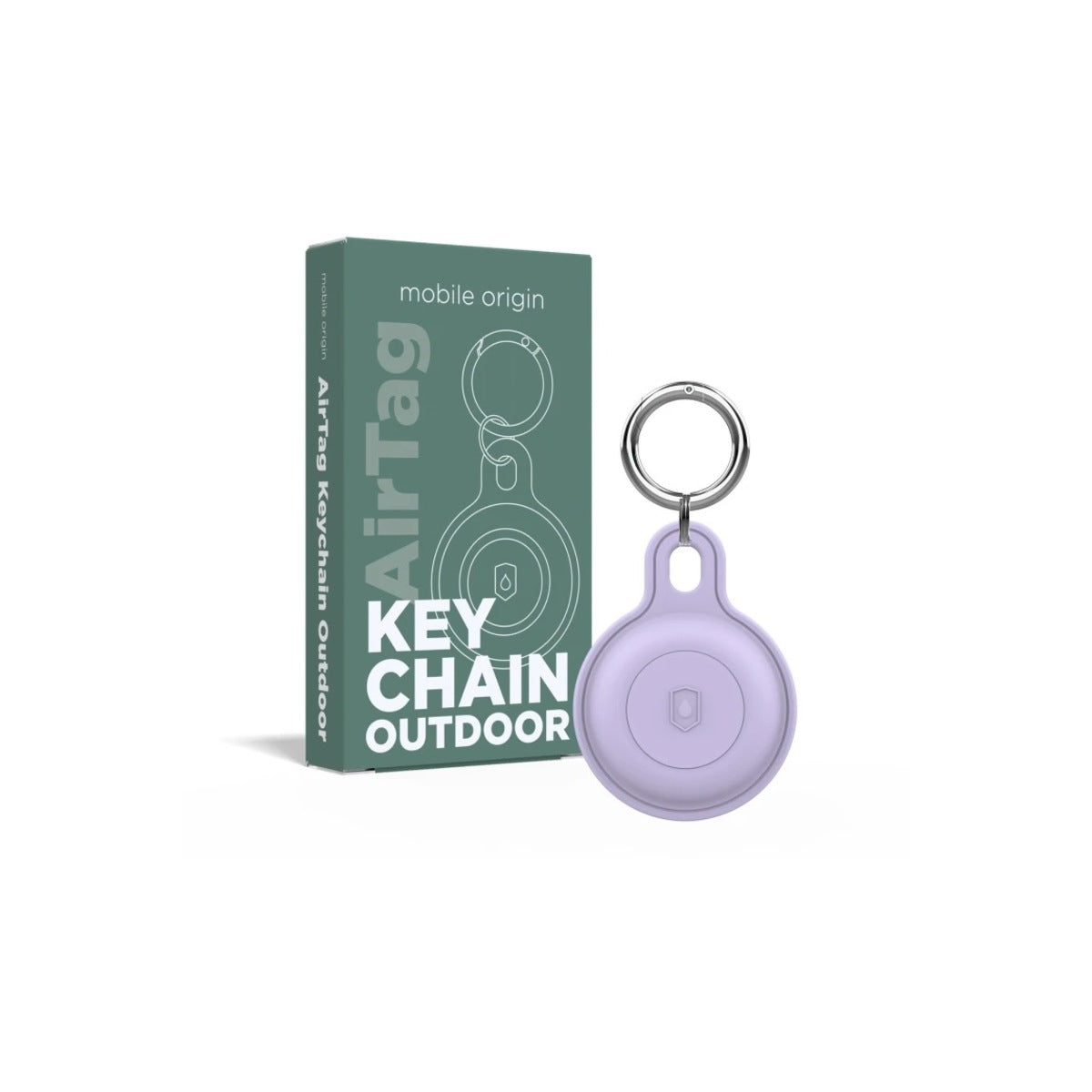 Přívěšek pro AirTag Mobile Origin Airtag Outdoor KeyChain - fialový - iSTYLE CZ