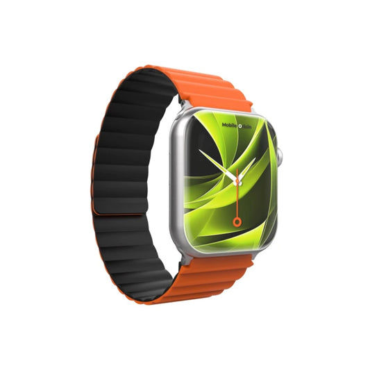 Řemínek pro Apple Watch 42/44/45/49 mm Mobile Magnetic Strap II - oranžový/černý - iSTYLE CZ