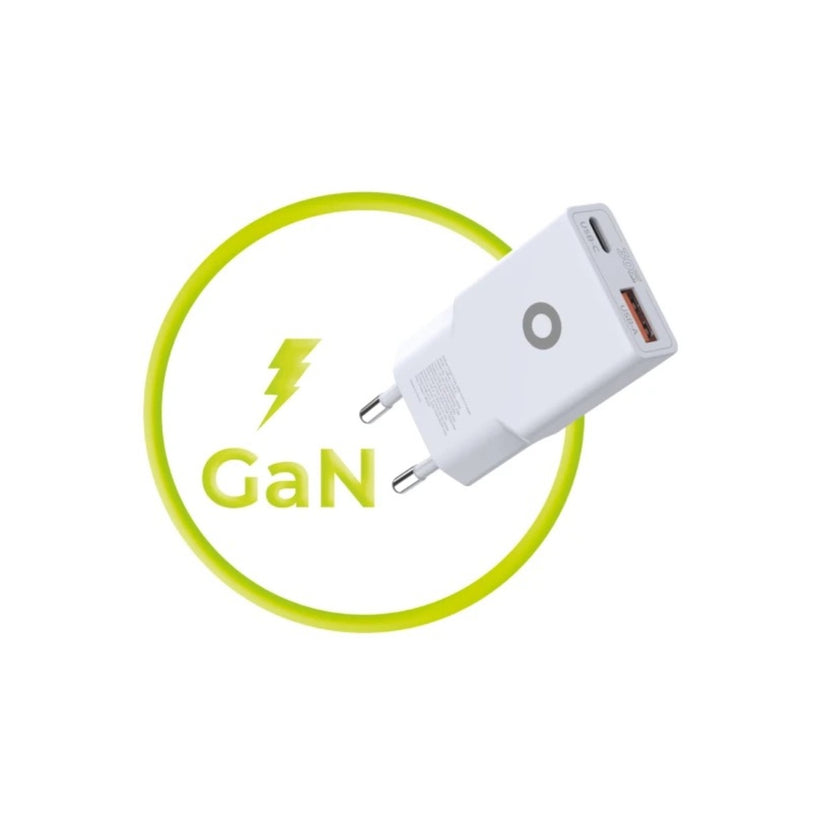 30W adaptér Mobile Origin GaN Slim Charger MO16 - bílý - iSTYLE CZ