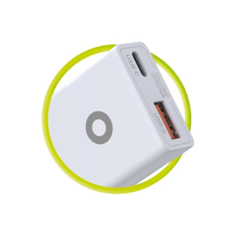 30W adaptér Mobile Origin GaN Slim Charger MO16 - bílý - iSTYLE CZ