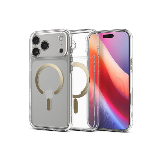 Kryt pro iPhone 17 Pro Spigen Ultra Hybrid MagSafe - průhledně zlatý - iSTYLE CZ