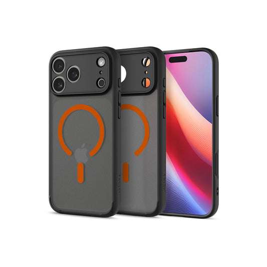 Kryt pro iPhone 17 Pro Spigen Ultra Hybrid MagSafe - černý mráz oranžový - iSTYLE CZ