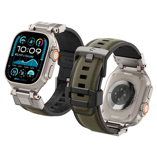 Řemínek pro Apple Watch 49mm/46mm/45mm/44mm Spigen DuraPro Armor - zelený - iSTYLE CZ